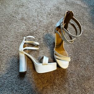 white heels from amazon 5inch heel size